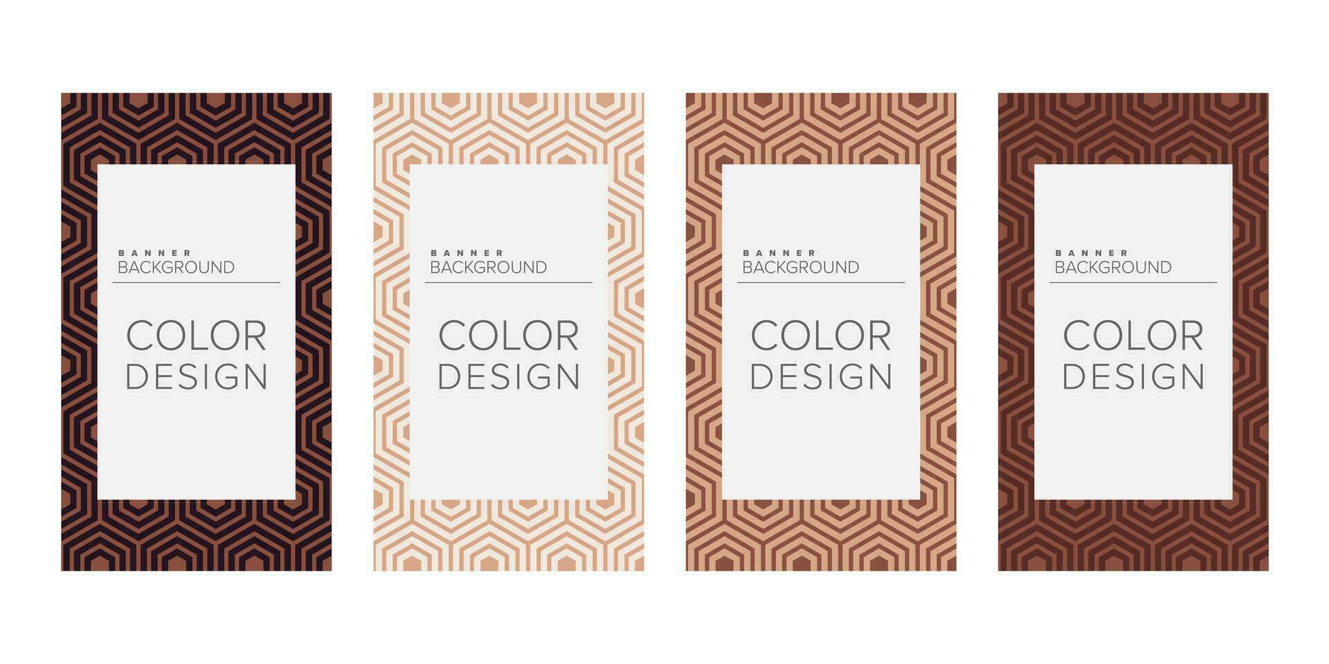 Background banner geometric line color design vector, vertical banner set vector