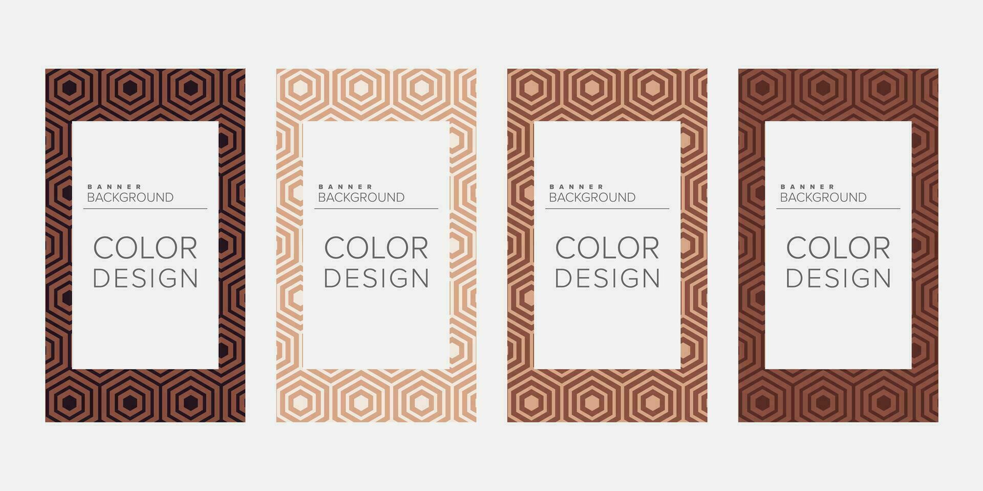 Background banner geometric line color design vector, vertical banner set vector