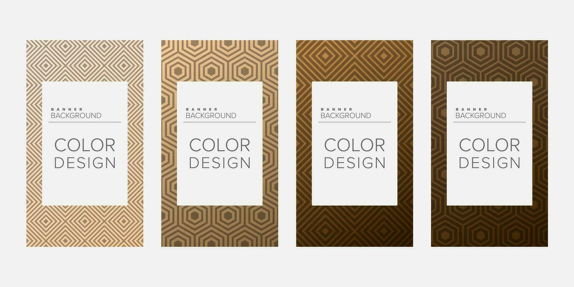 Background banner geometric line color design vector, vertical banner set vector