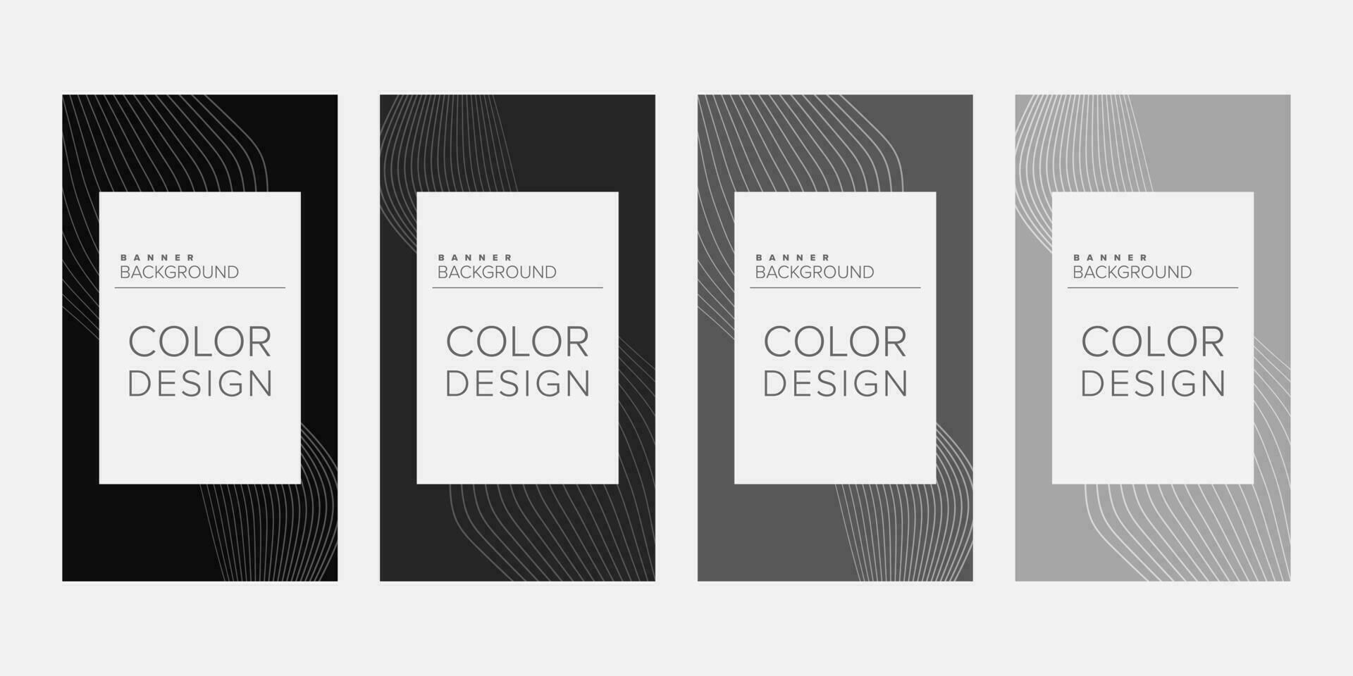 Abstract background banner wave line color design vector, vertical banner set vector