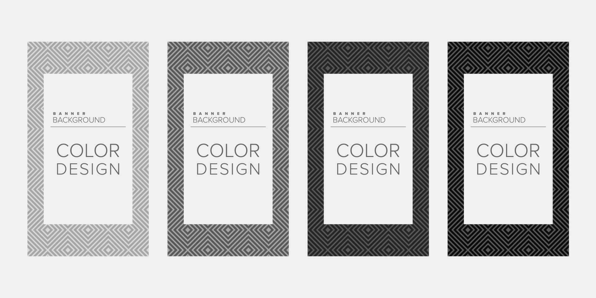 Background banner geometric line color design vector, vertical banner set vector