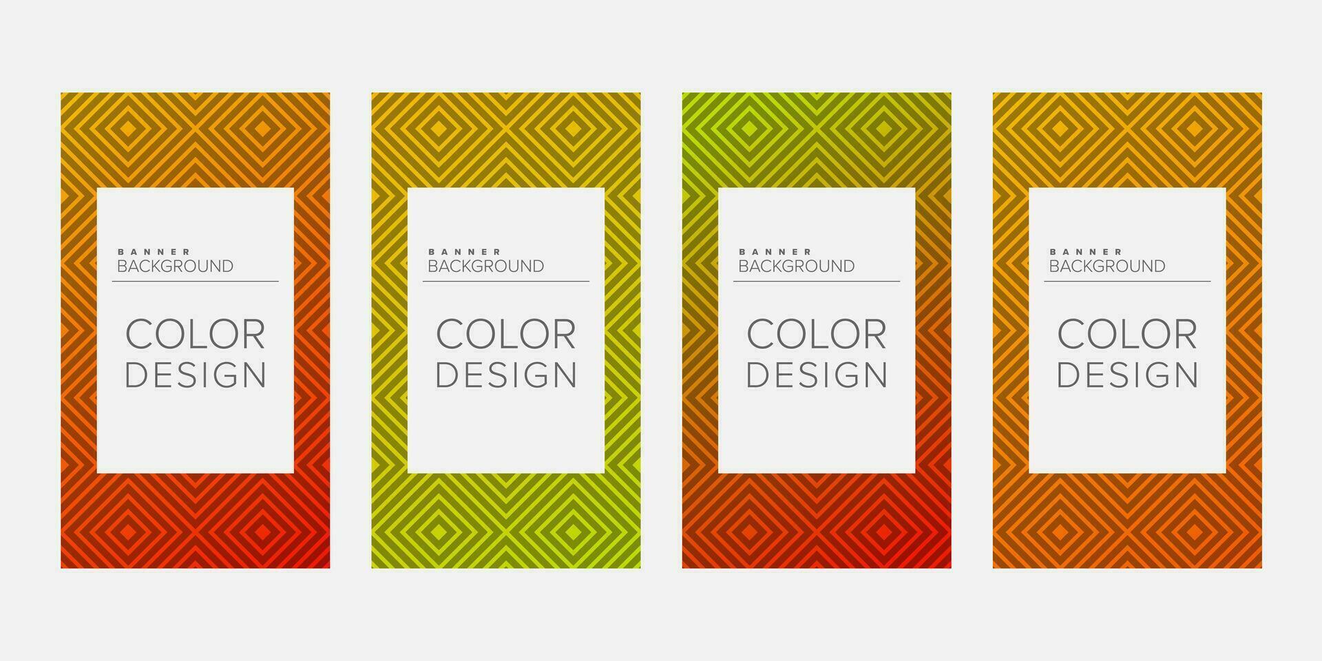 Background banner geometric line color design vector, vertical banner set vector