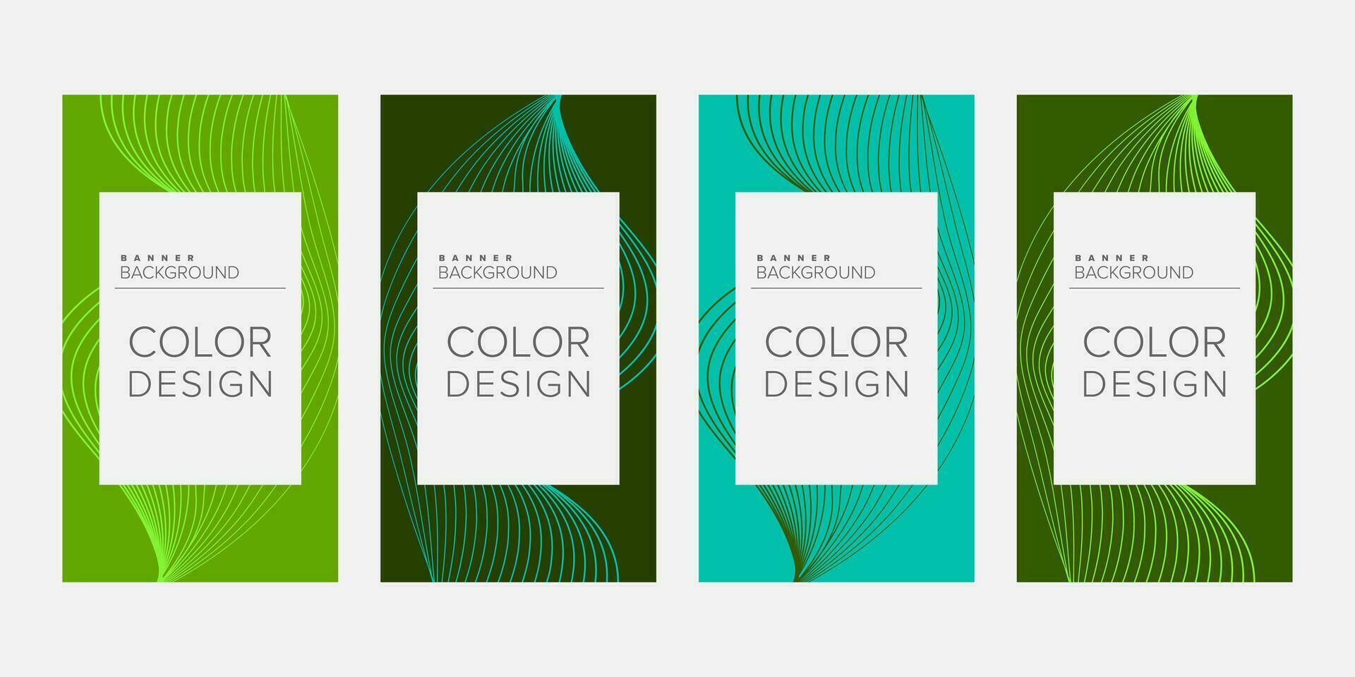 Background banner abstract line color design vector, vertical banner set vector