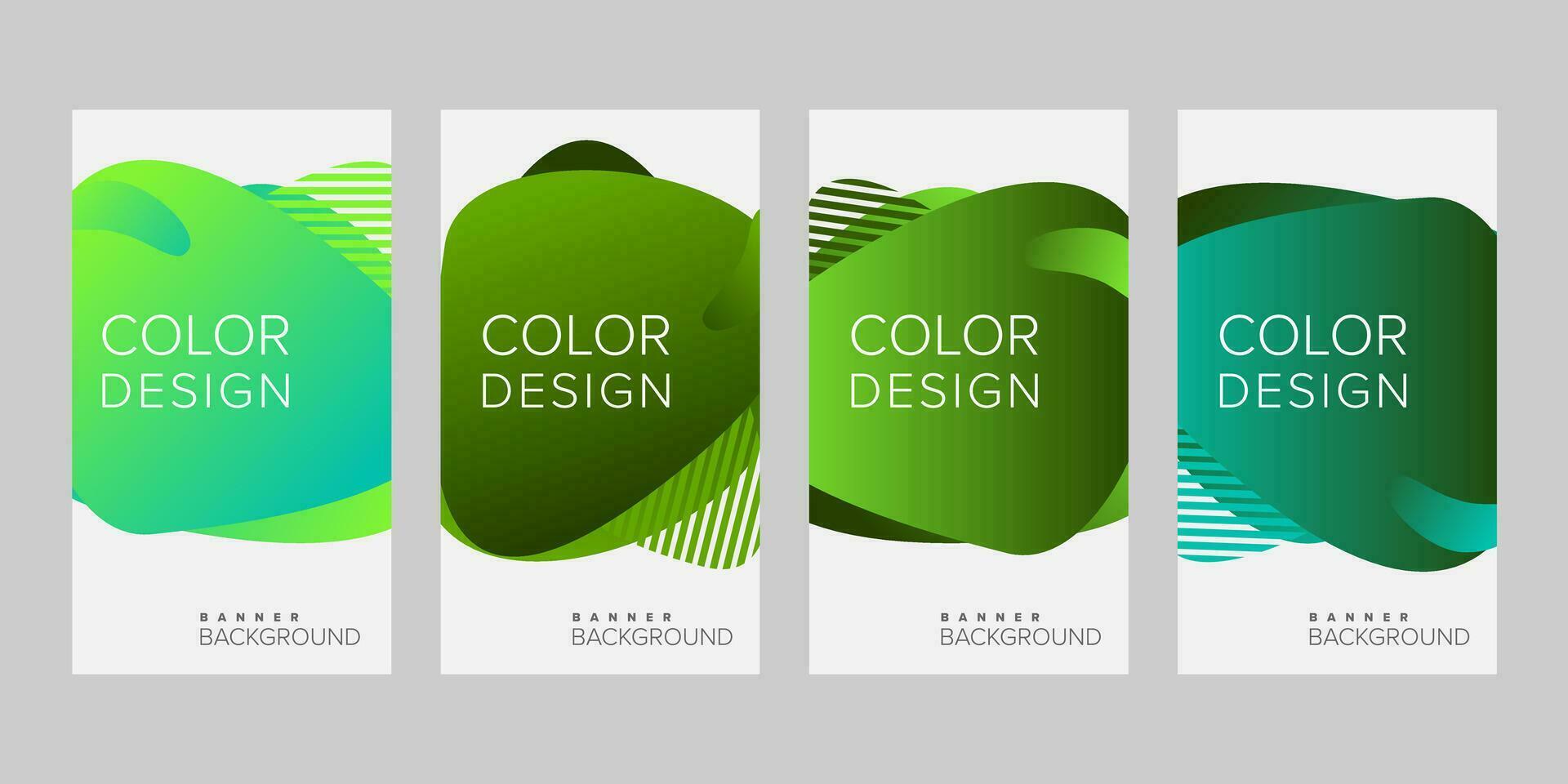 Abstract background banner gradient color design vector, vertical banner set vector