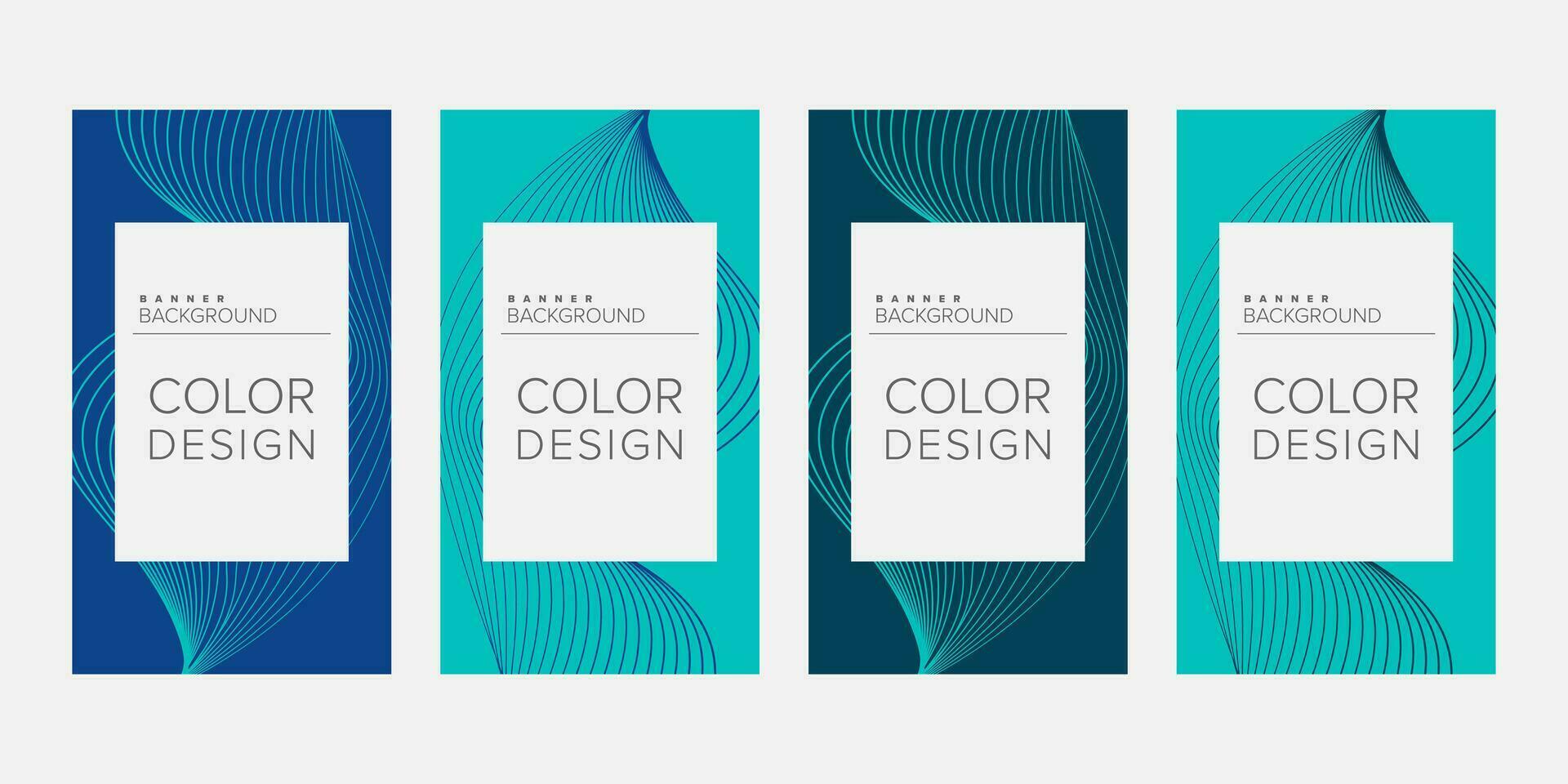 Background banner abstract line color design vector, vertical banner set vector