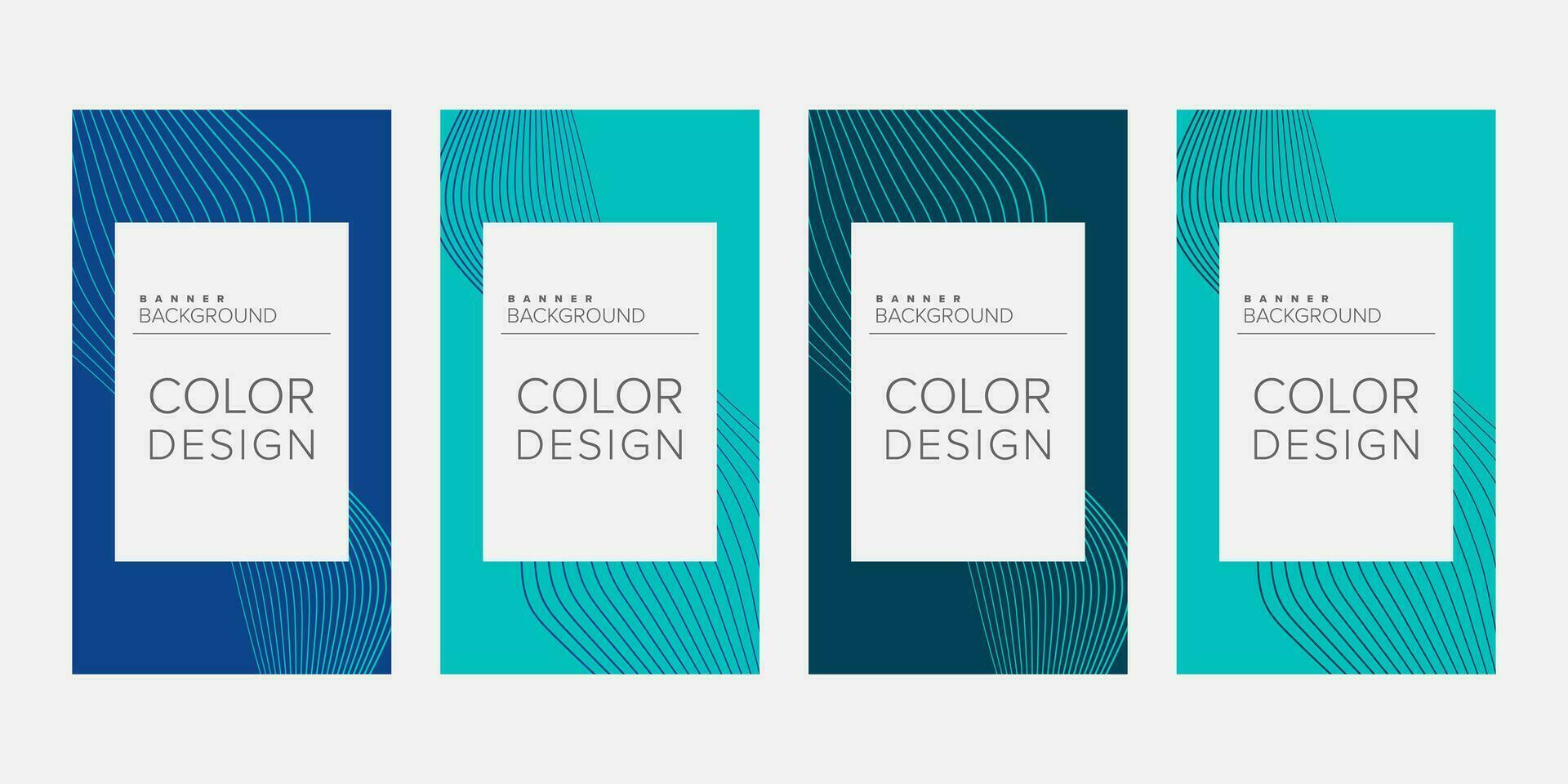 Background banner abstract line color design vector, vertical banner set vector