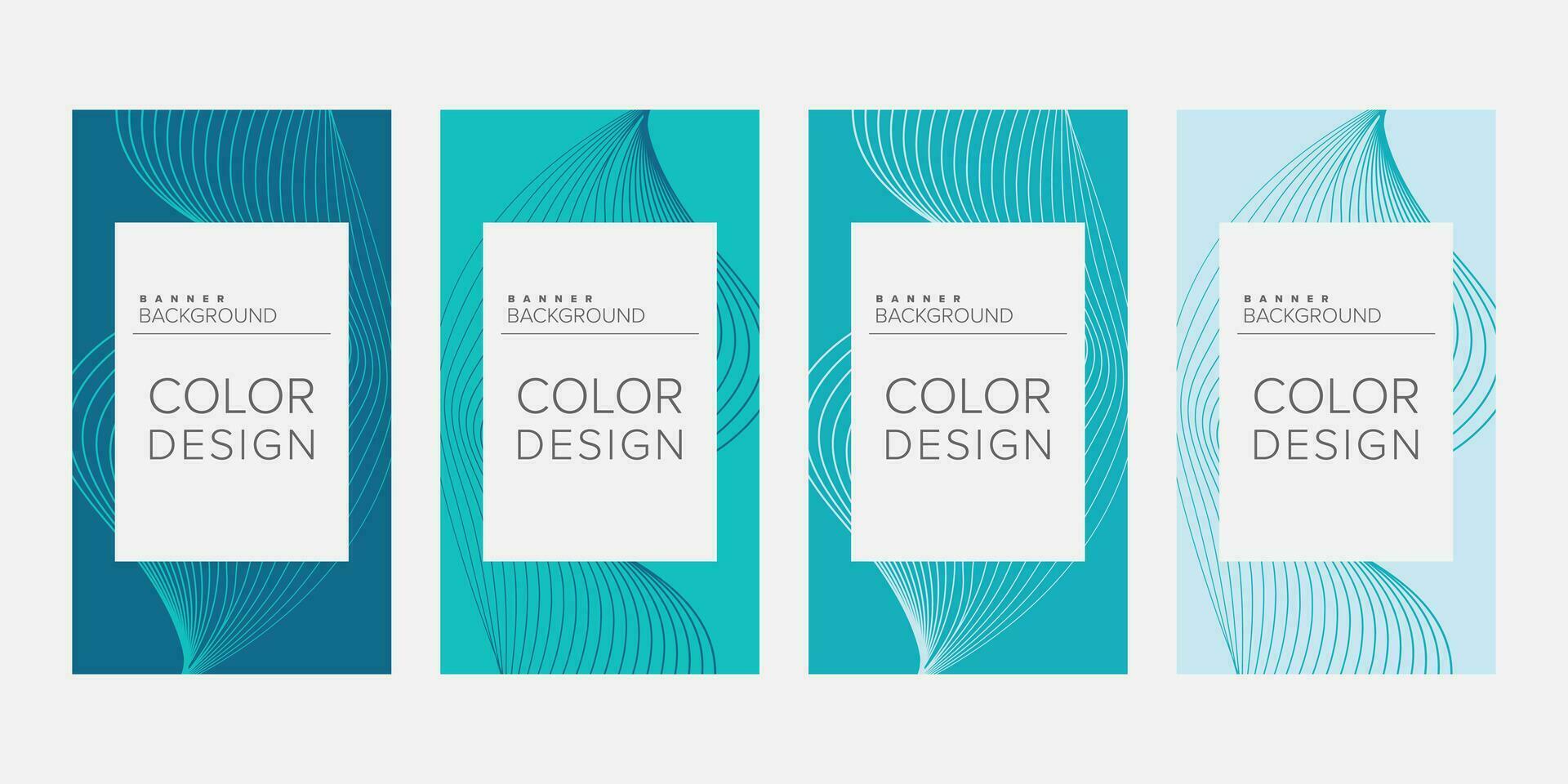 Background banner abstract line color design vector, vertical banner set vector