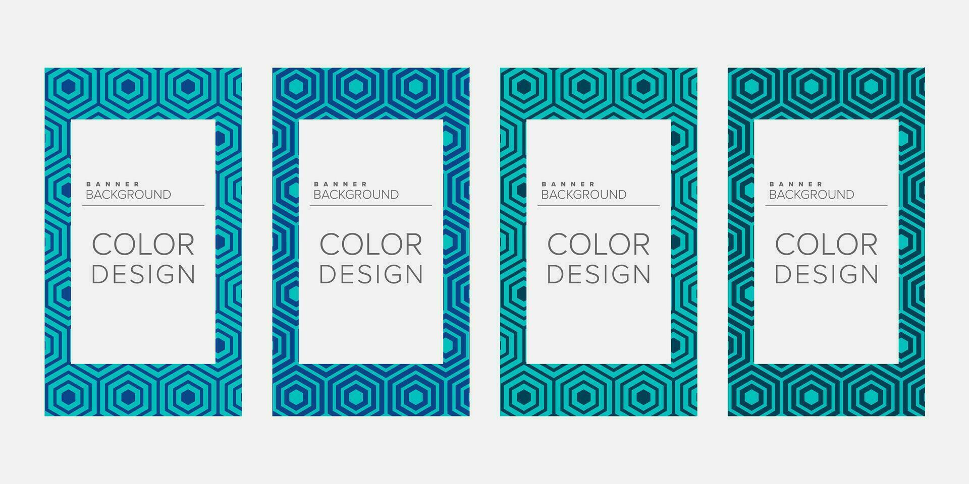 Background banner geometric line color design vector, vertical banner set vector