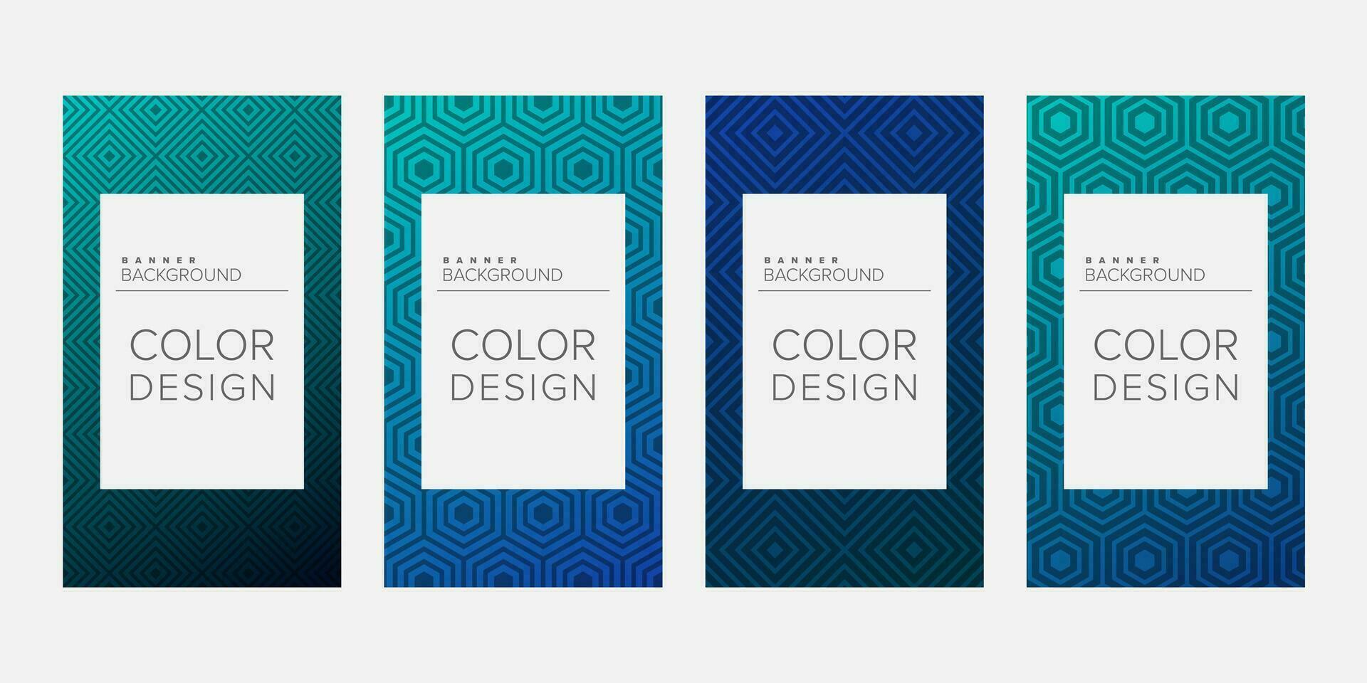 Background banner geometric line gradient color design vector, vertical banner set vector