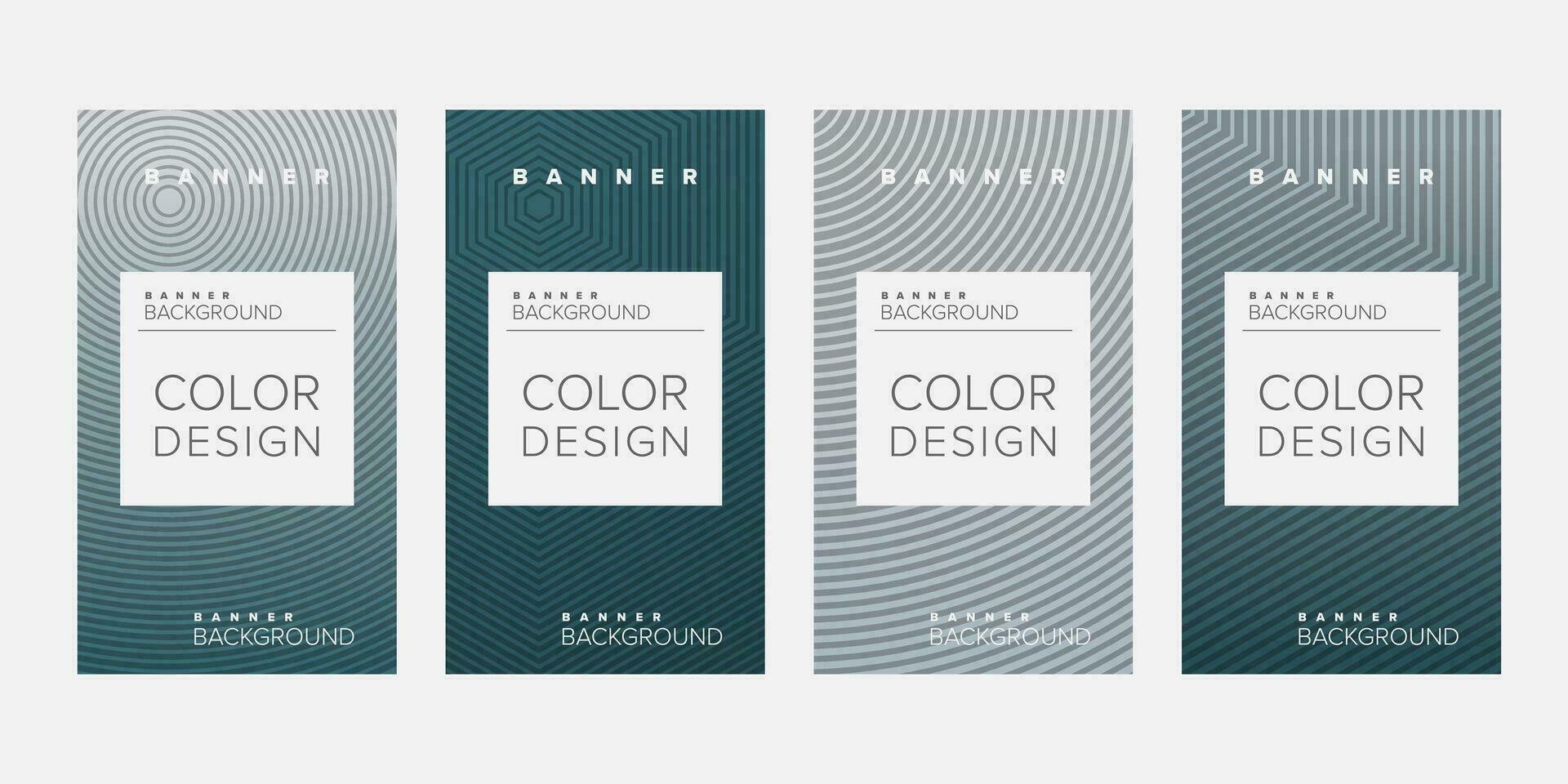 Background banner geometric line gradient color design vector, vertical banner set vector