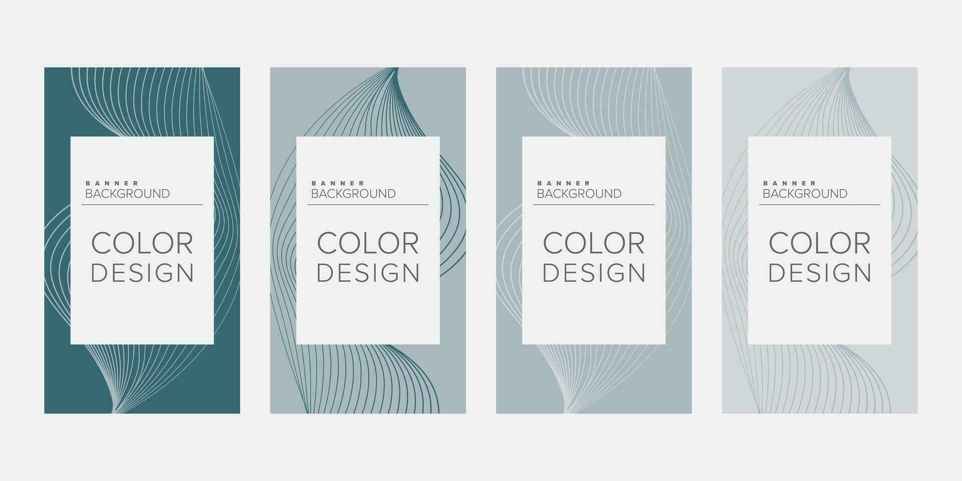 Background banner abstract line color design vector, vertical banner set vector