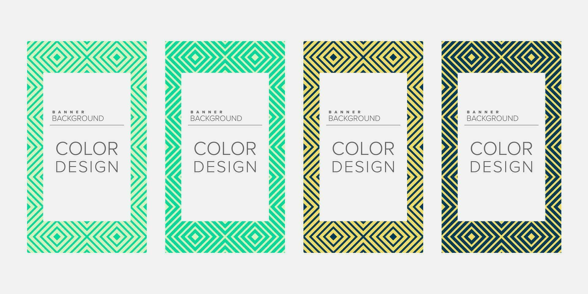 Background banner geometric line color design vector, vertical banner set vector