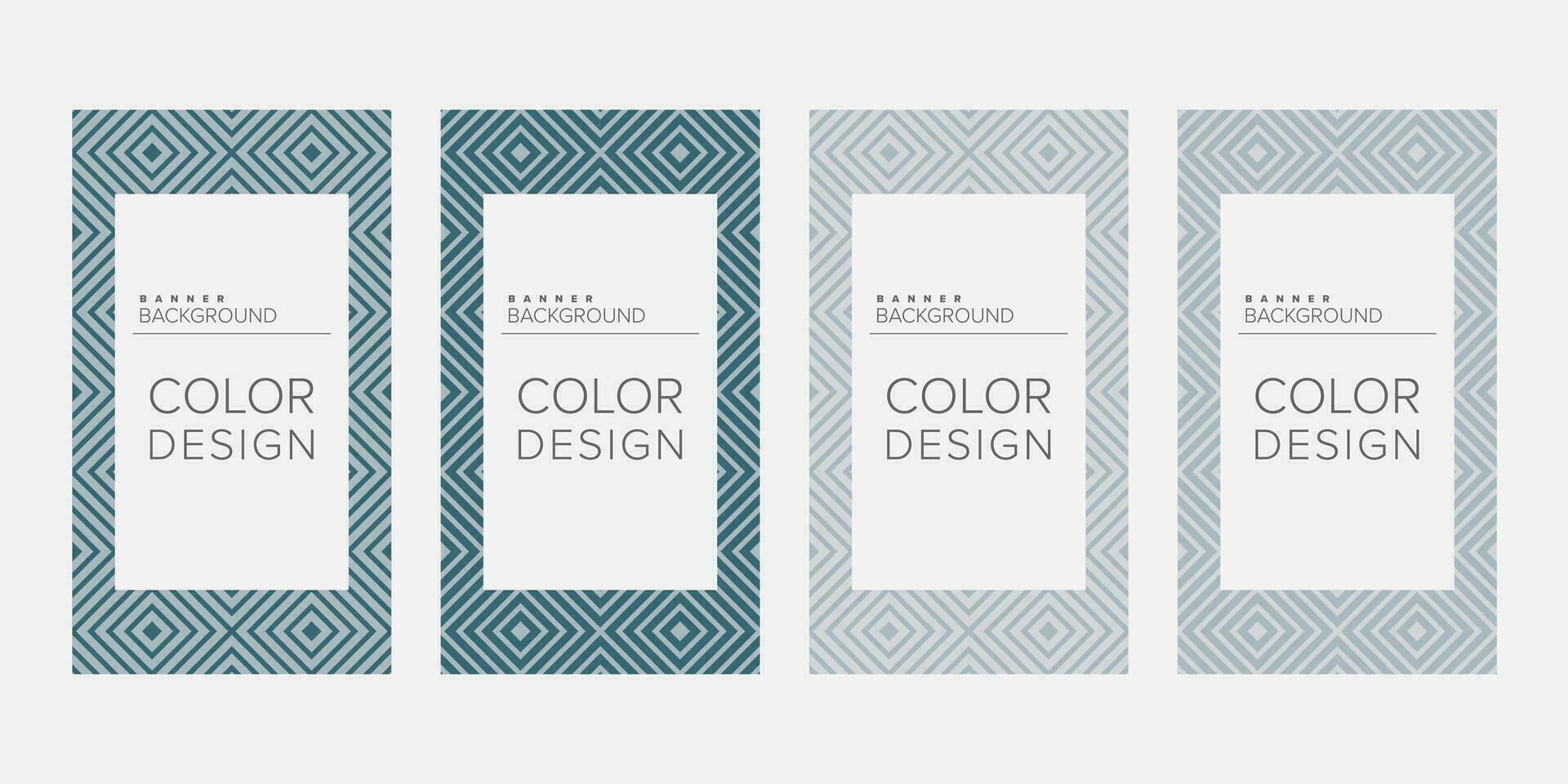 Background banner geometric line color design vector, vertical banner set vector