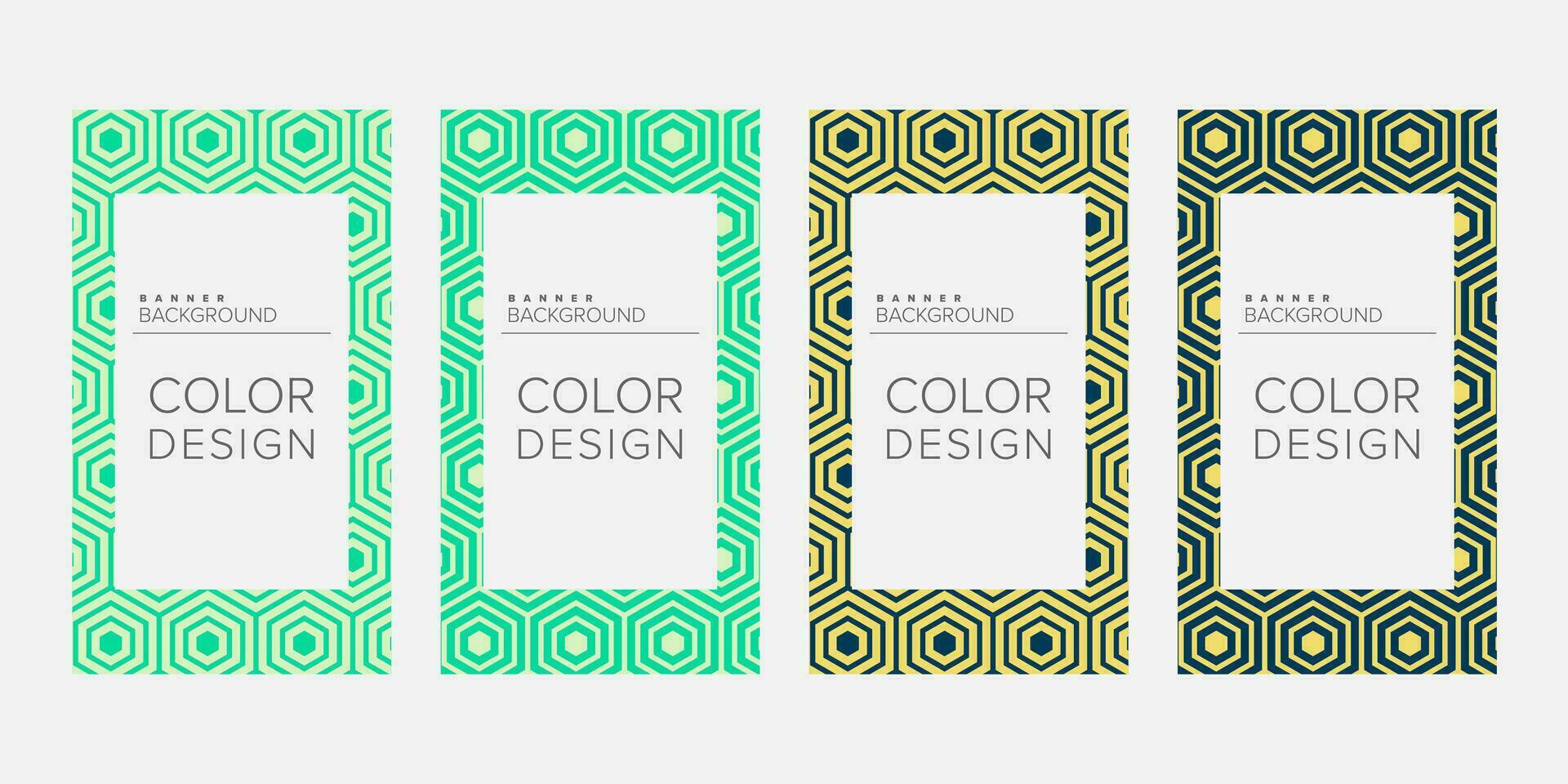 Background banner geometric line color design vector, vertical banner set vector