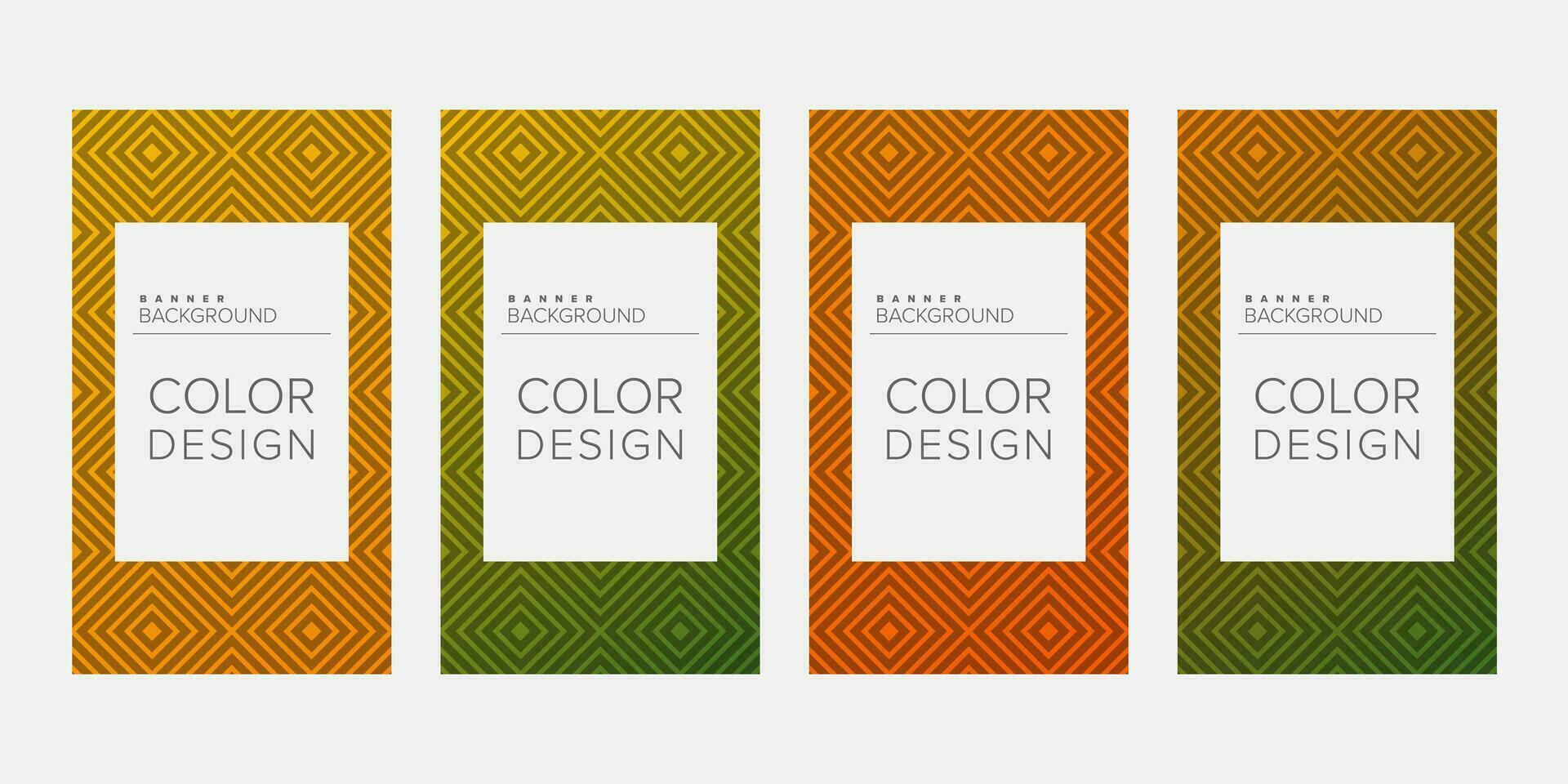 Background banner geometric line gradient color design vector, vertical banner set vector