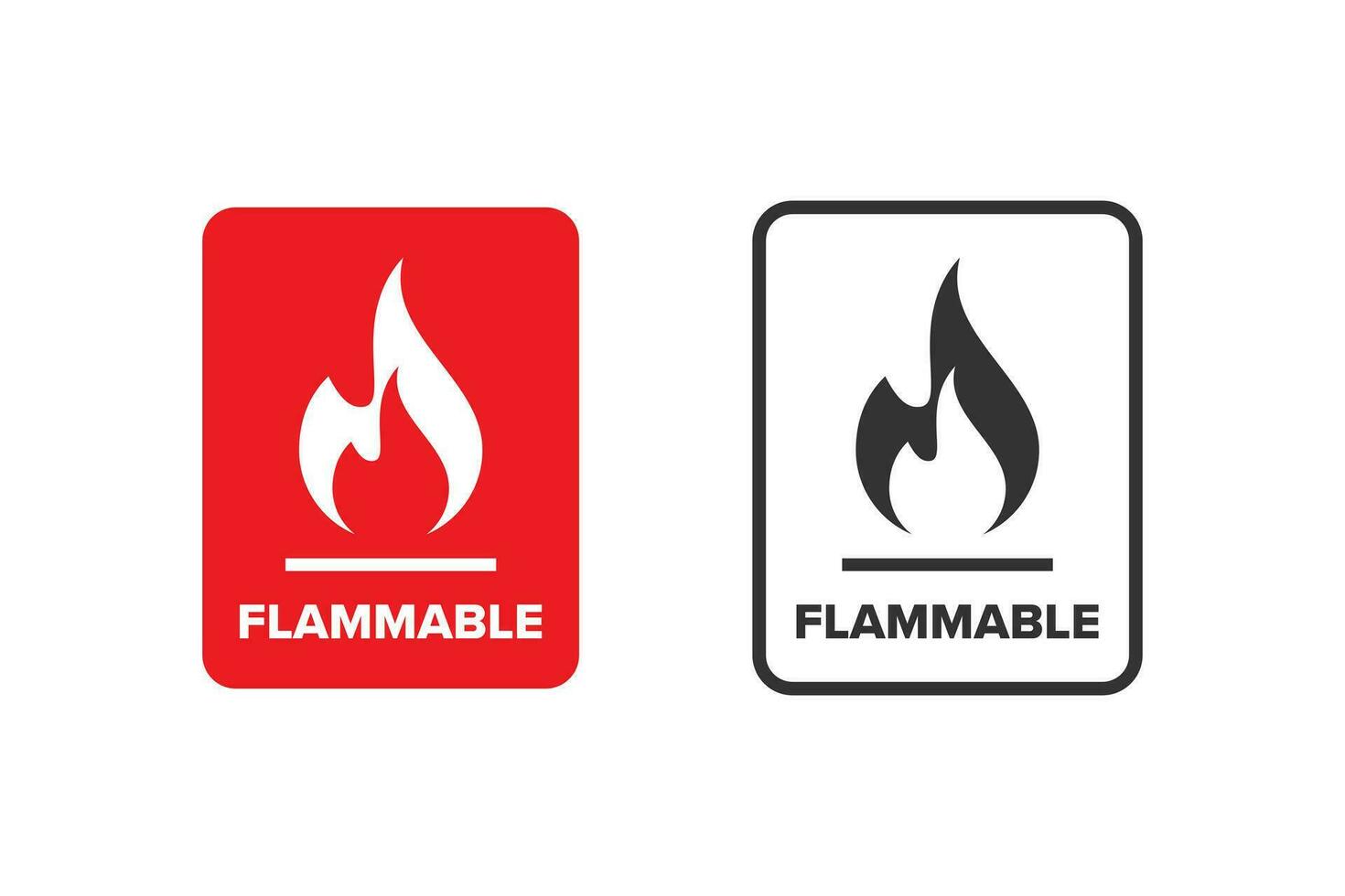 Flammable icon sign vector design