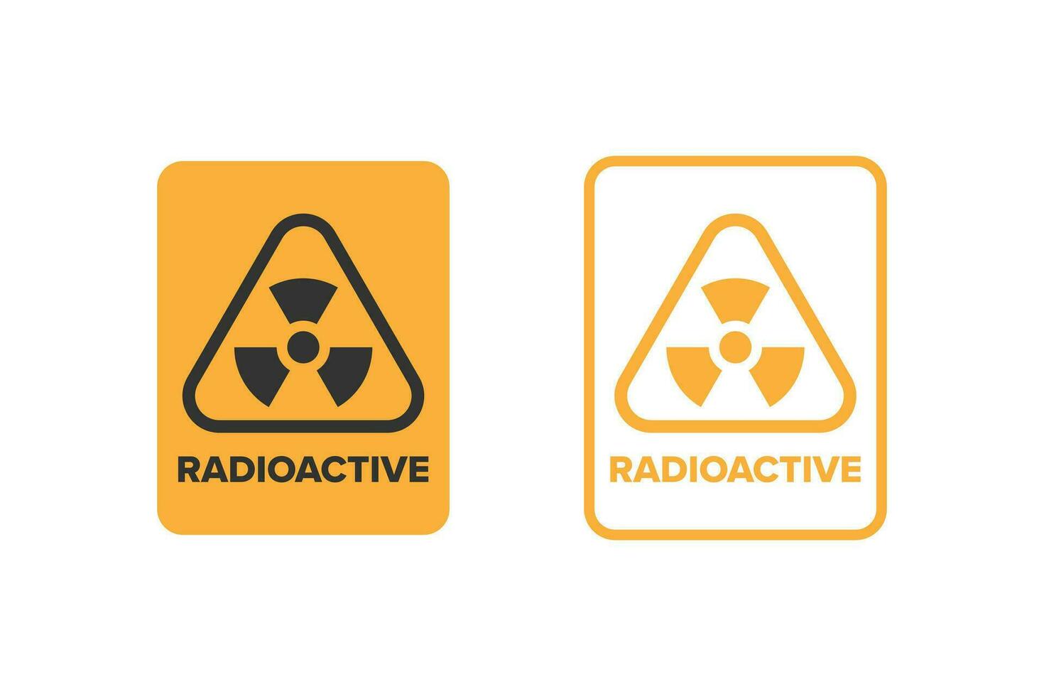 nuclear radiación radioactivo icono firmar diseño vector, radiación peligro icono tablero vector