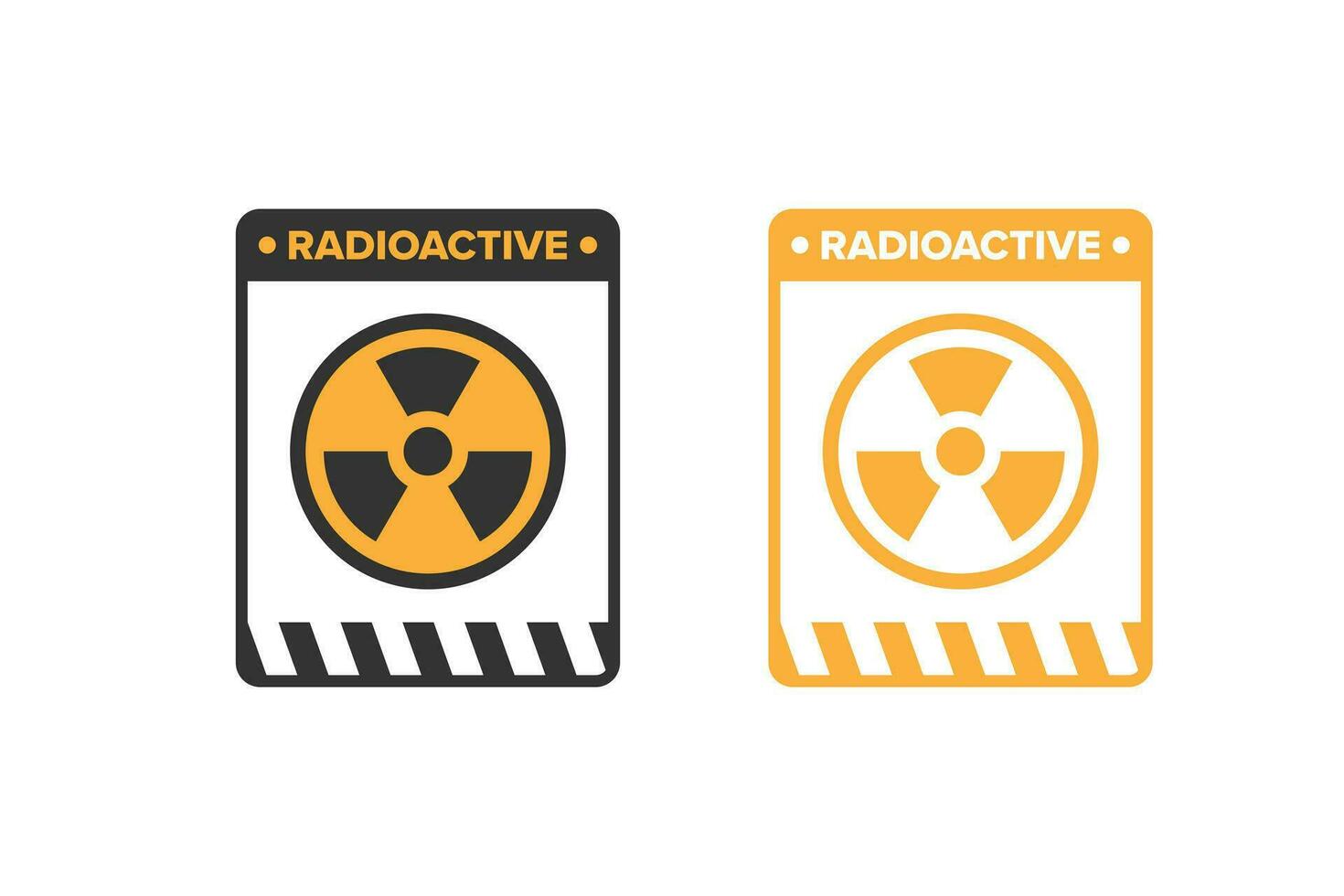 Nuclear radiation radioactive icon sign design vector, radiation hazard icon board vector