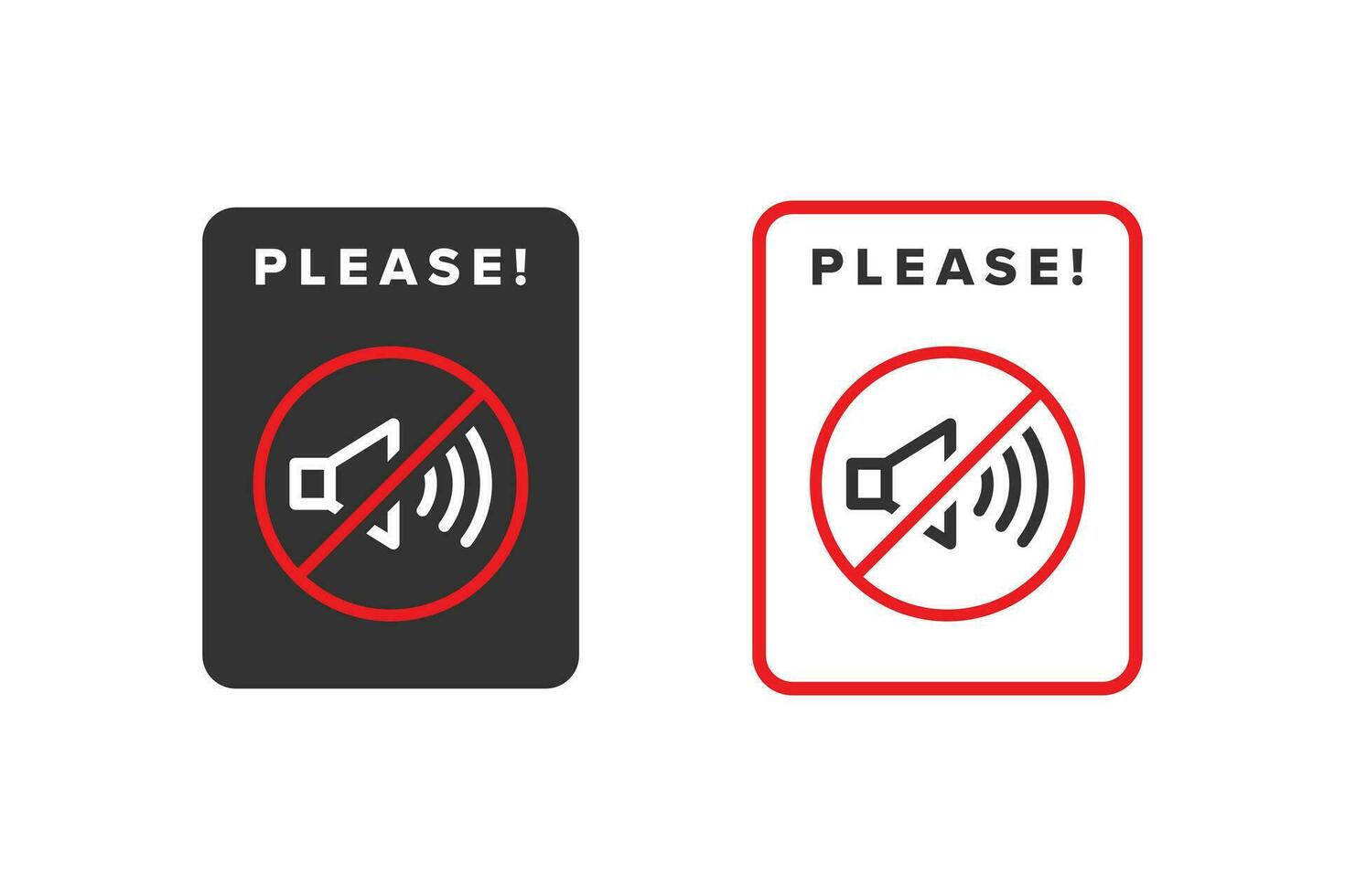 Sound icon sign vector design, icon boards are prohibited from noisy