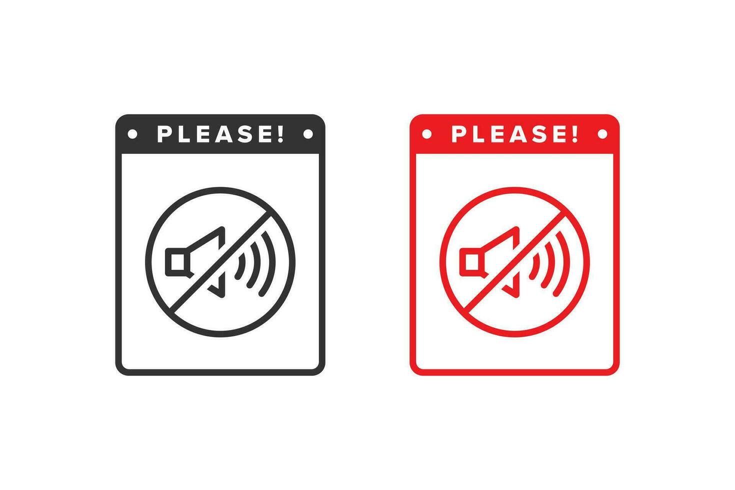 Sound icon sign vector design, icon boards are prohibited from noisy