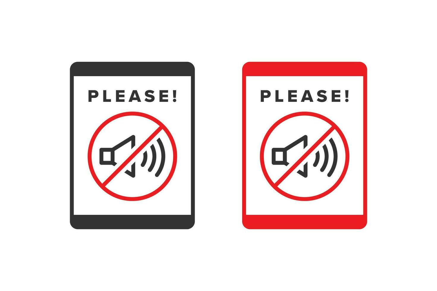 Sound icon sign vector design, icon boards are prohibited from noisy