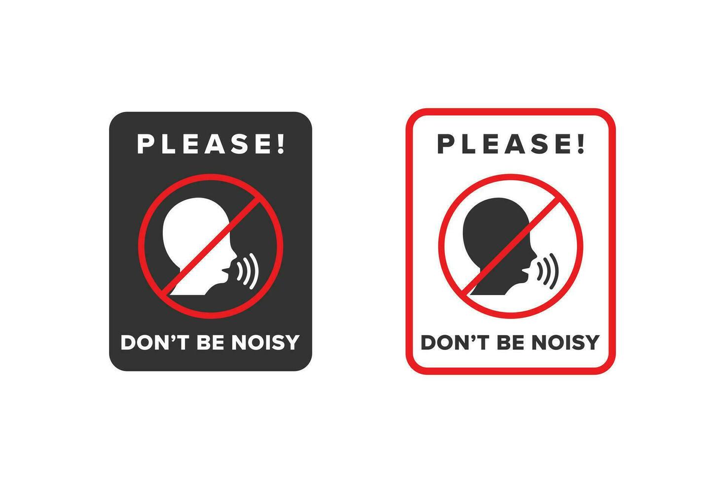 No noise icon sign vector design, icon boards are prohibited from noisy