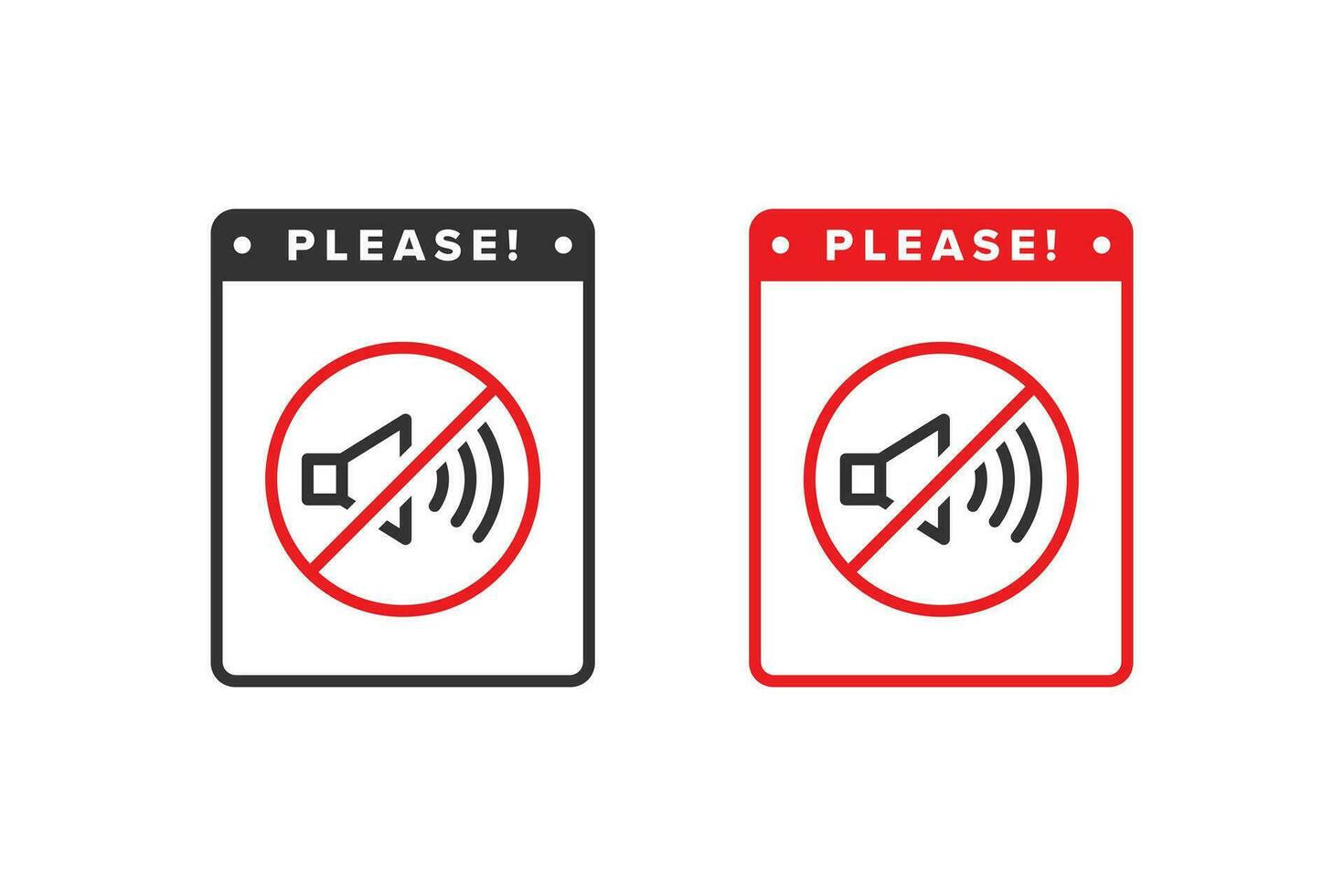 Sound icon sign vector design, icon boards are prohibited from noisy