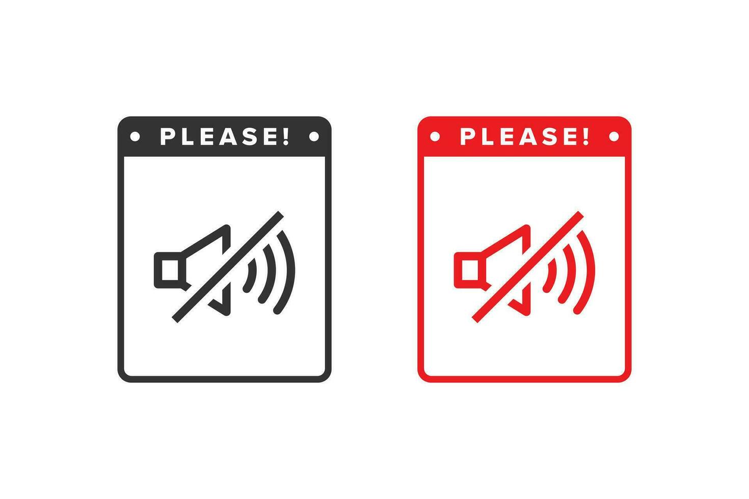 Sound icon sign vector design, icon boards are prohibited from noisy