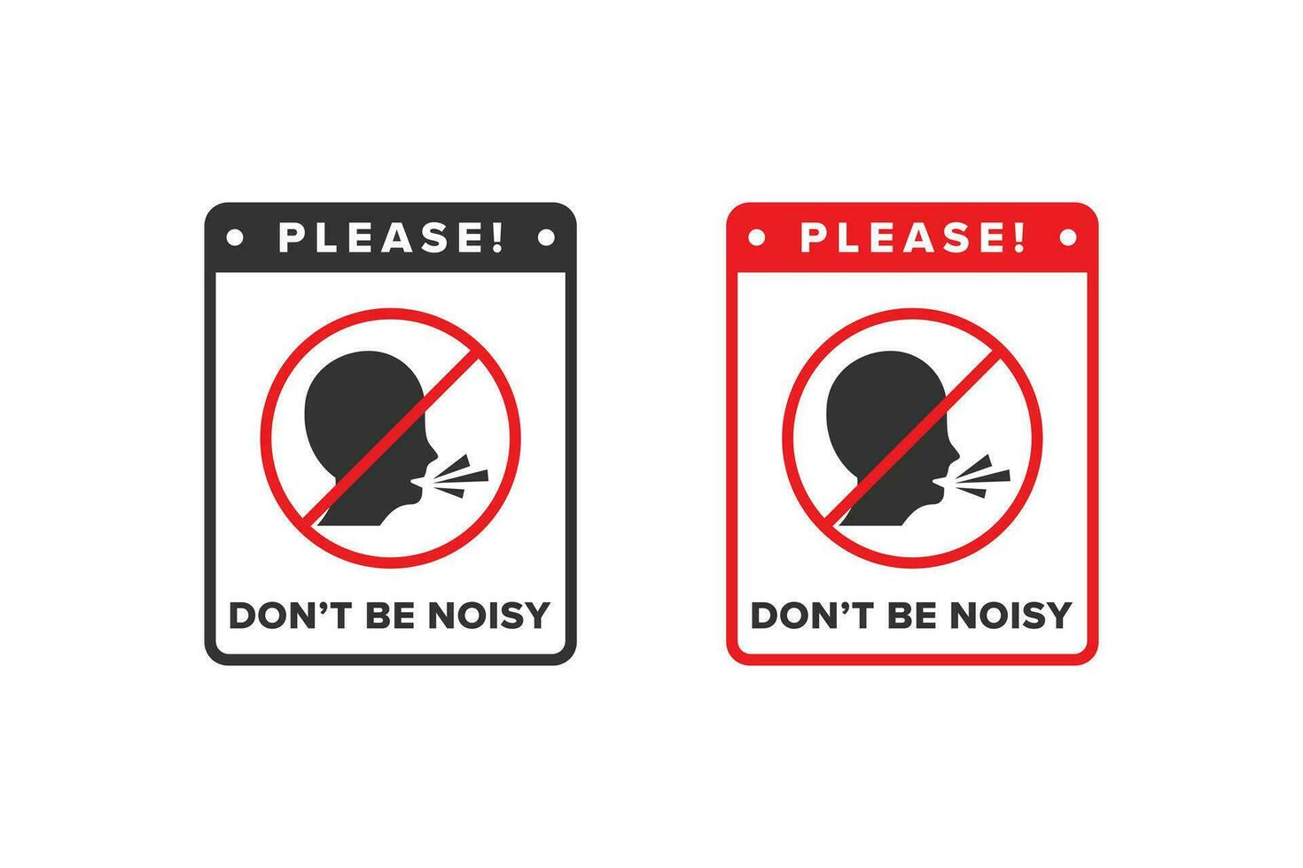 No noise icon sign vector design, icon boards are prohibited from noisy