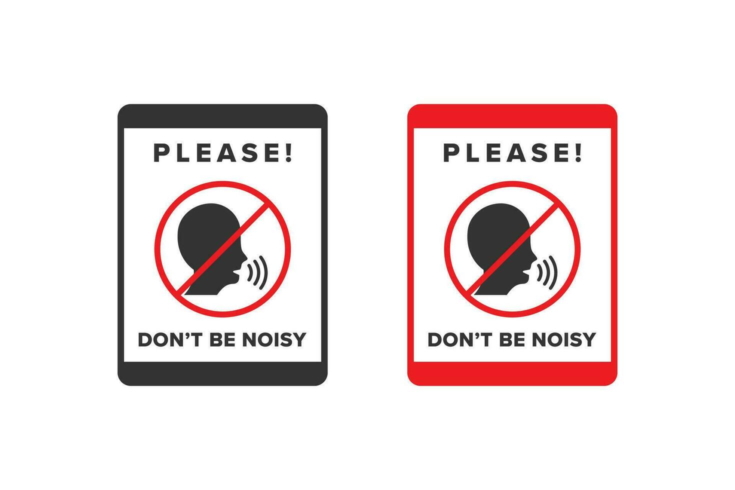 No noise icon sign vector design, icon boards are prohibited from noisy