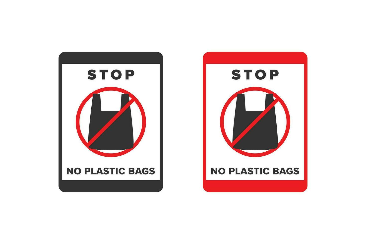 No Plastic Bags Allowed Prohibition Sign In Grocery Stores Vector, Graphic,  Wrong, Transparent PNG and Vector with Transparent Background for Free  Download