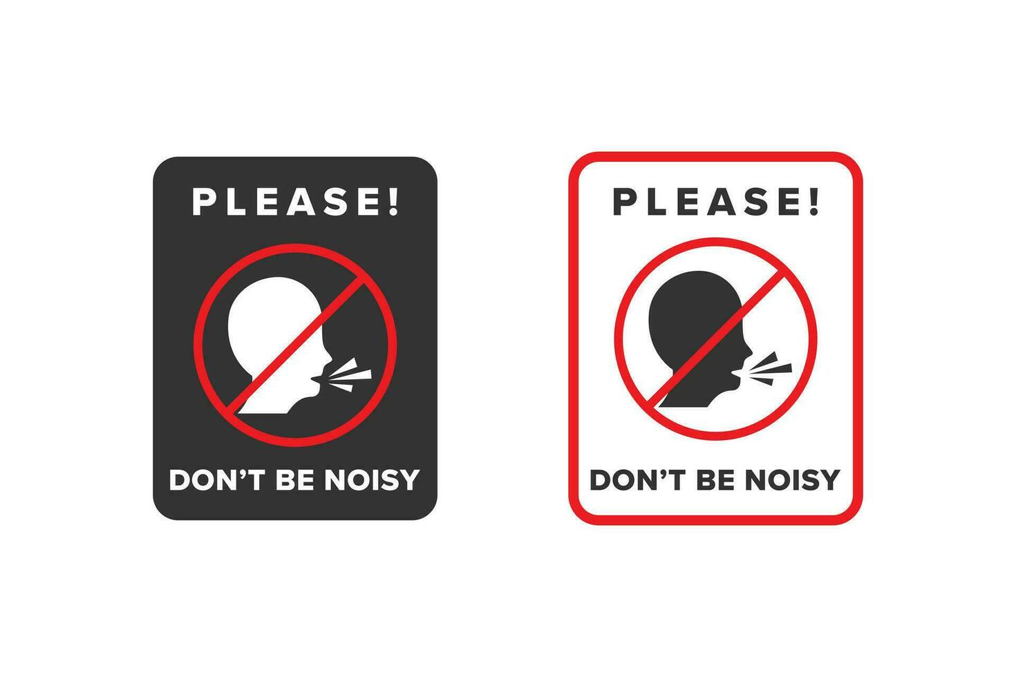 No noise icon sign vector design, icon boards are prohibited from noisy