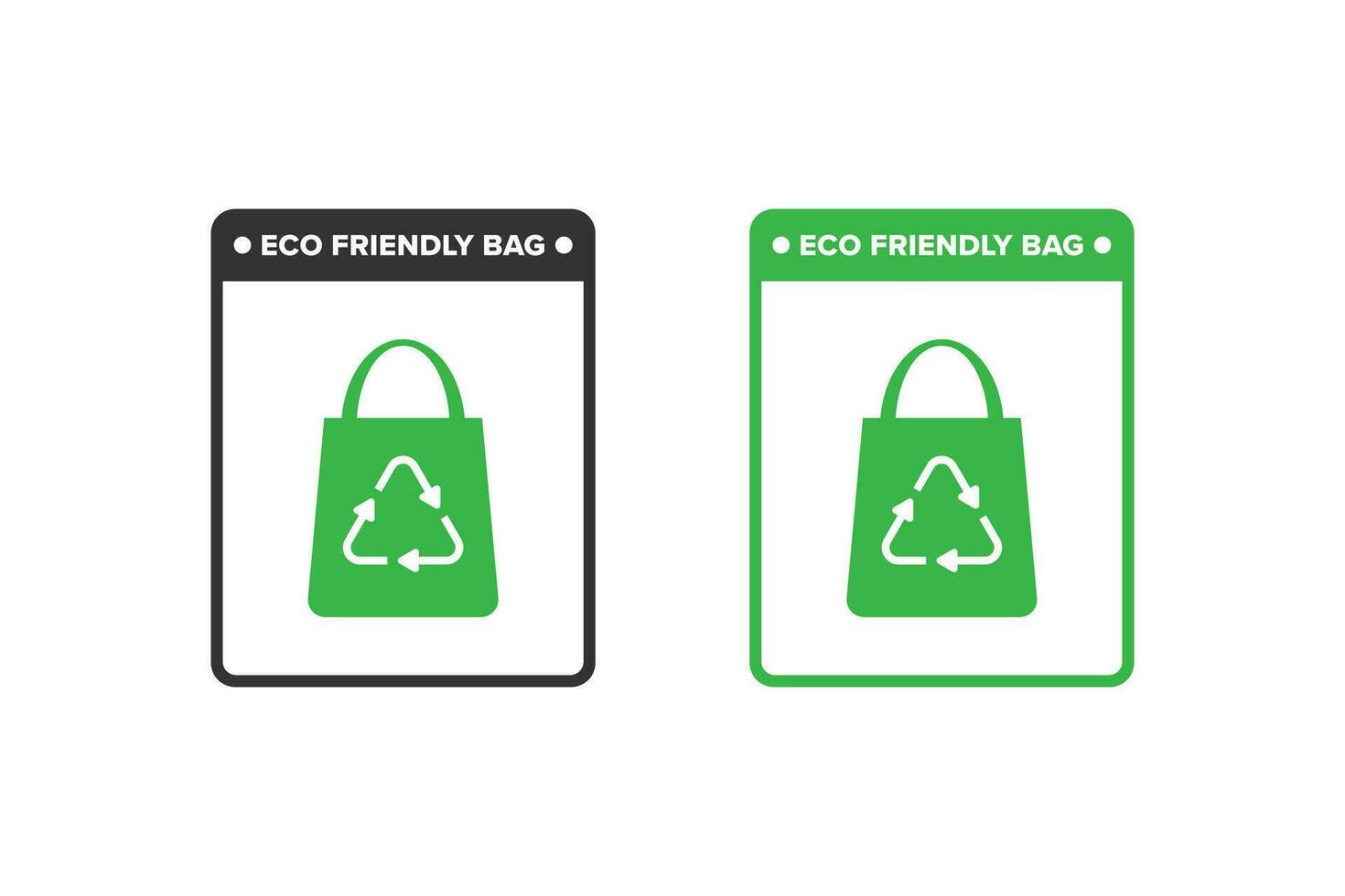 Eco friendly bag icon sign vector design, icon board appeals to use eco friendly bags
