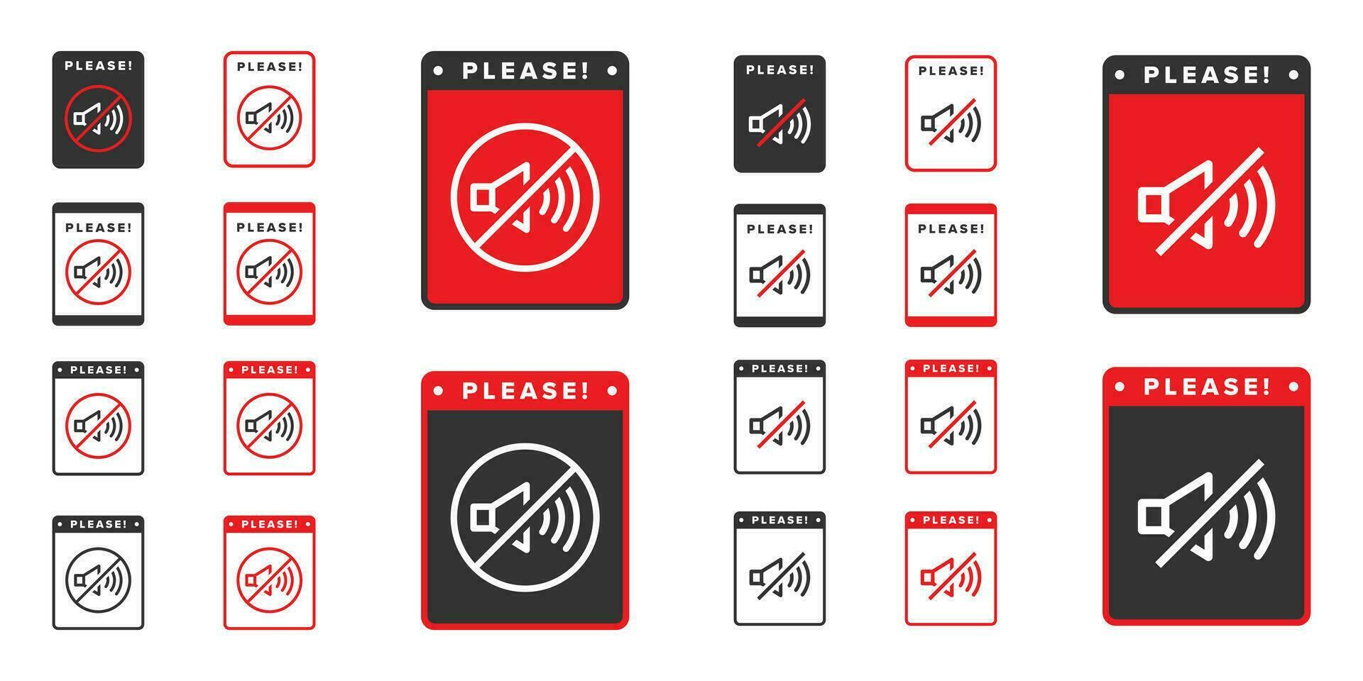 Sound icon sign vector design, icon boards are prohibited from noisy