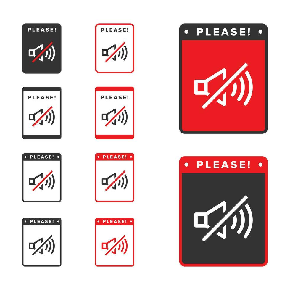 Sound icon sign vector design, icon boards are prohibited from noisy
