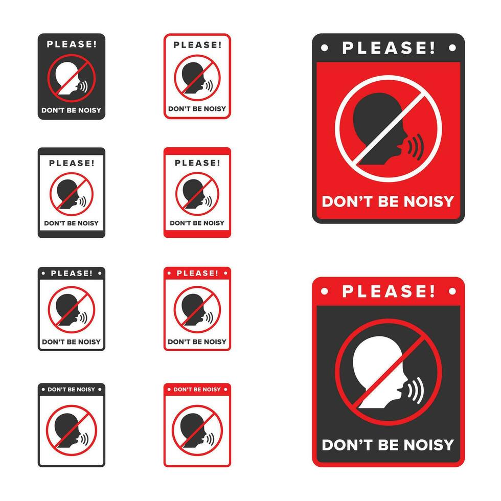 No noise icon sign vector design, icon boards are prohibited from noisy