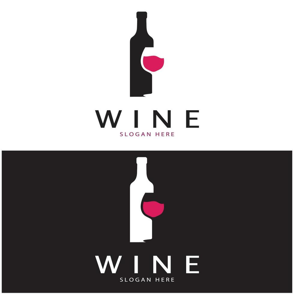 Wine logo design template.vector illustration of icon-vector vector