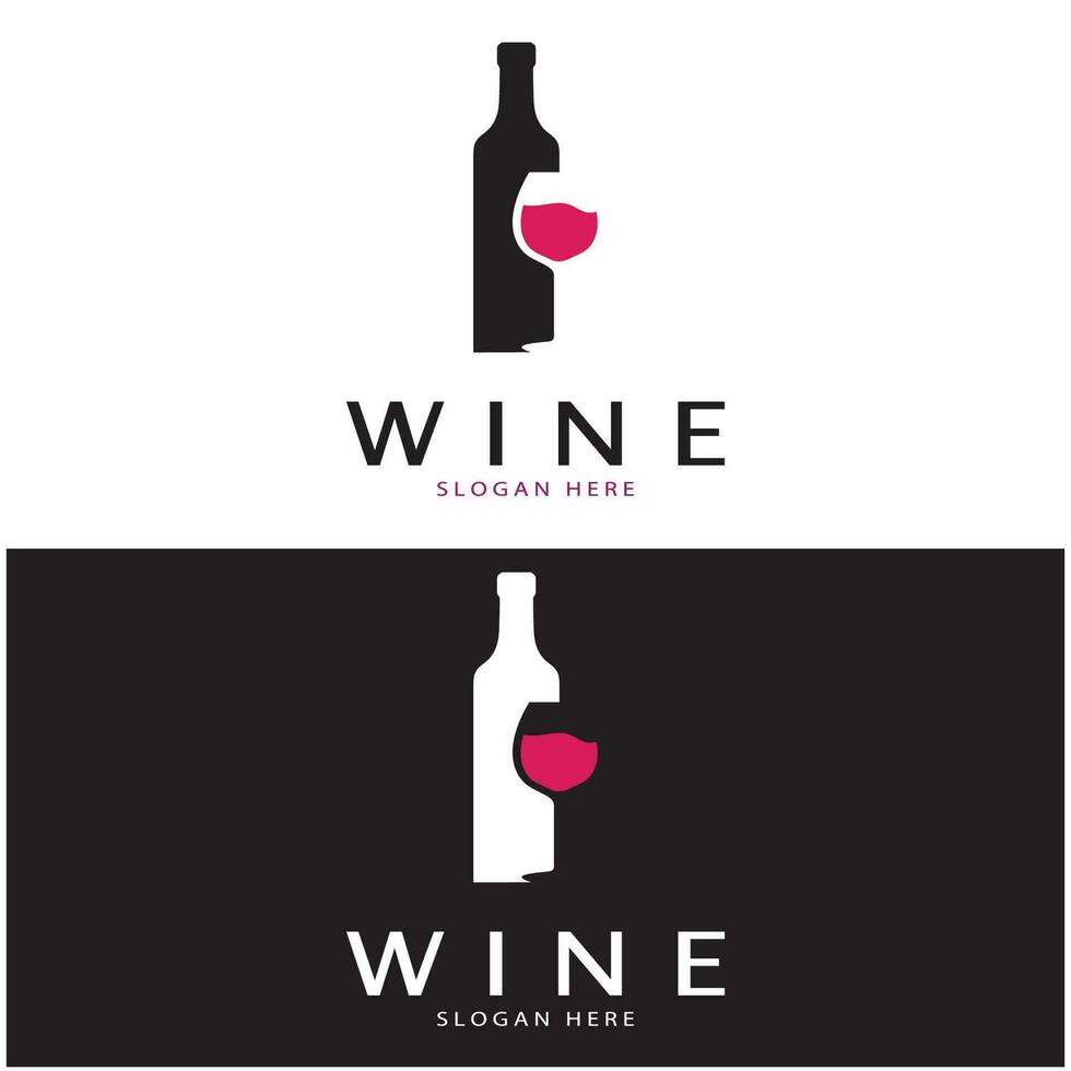 plantilla de diseño de logotipo de vino ilustración vectorial de icono-vector vector