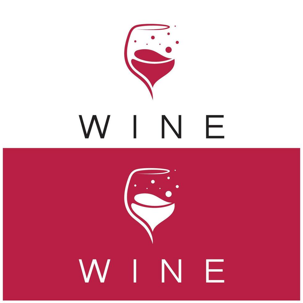 plantilla de diseño de logotipo de vino ilustración vectorial de icono-vector vector