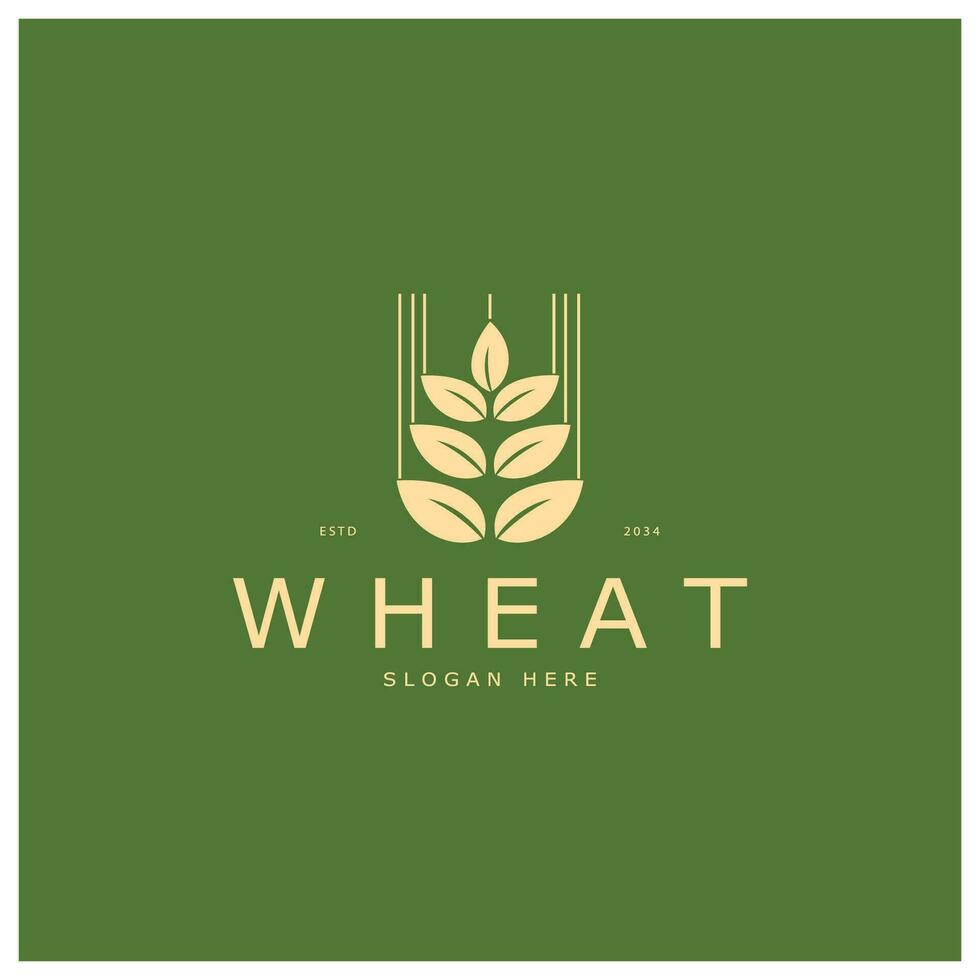 Agriculture Wheat logo template vector icon design