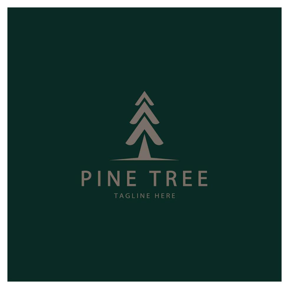 simple pine or fir tree logo,evergreen.for pine forest,adventurers,camping,nature,badges and business.vector vector
