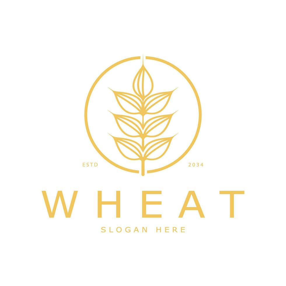 Agriculture Wheat logo template vector icon design