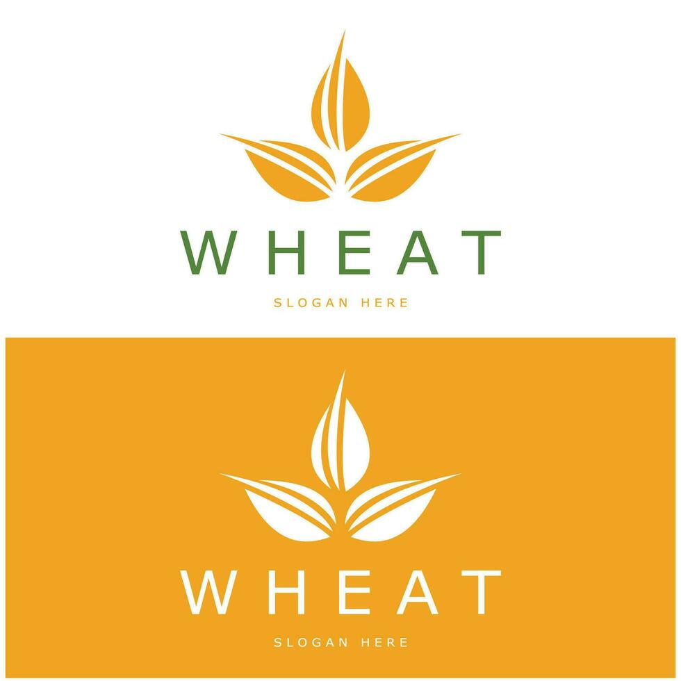 Agriculture Wheat logo template vector icon design