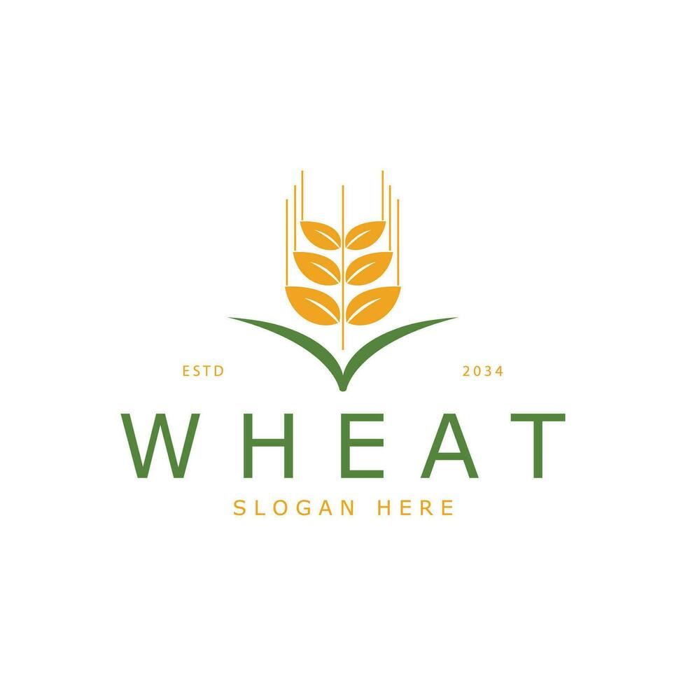 Agriculture Wheat logo template vector icon design