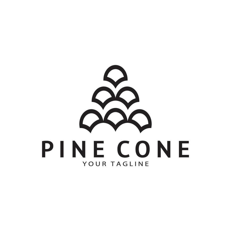 abstract simple pinecone logo design,for business,badge,emblem,pine plantation,pine wood industry,yoga,spa,vector vector