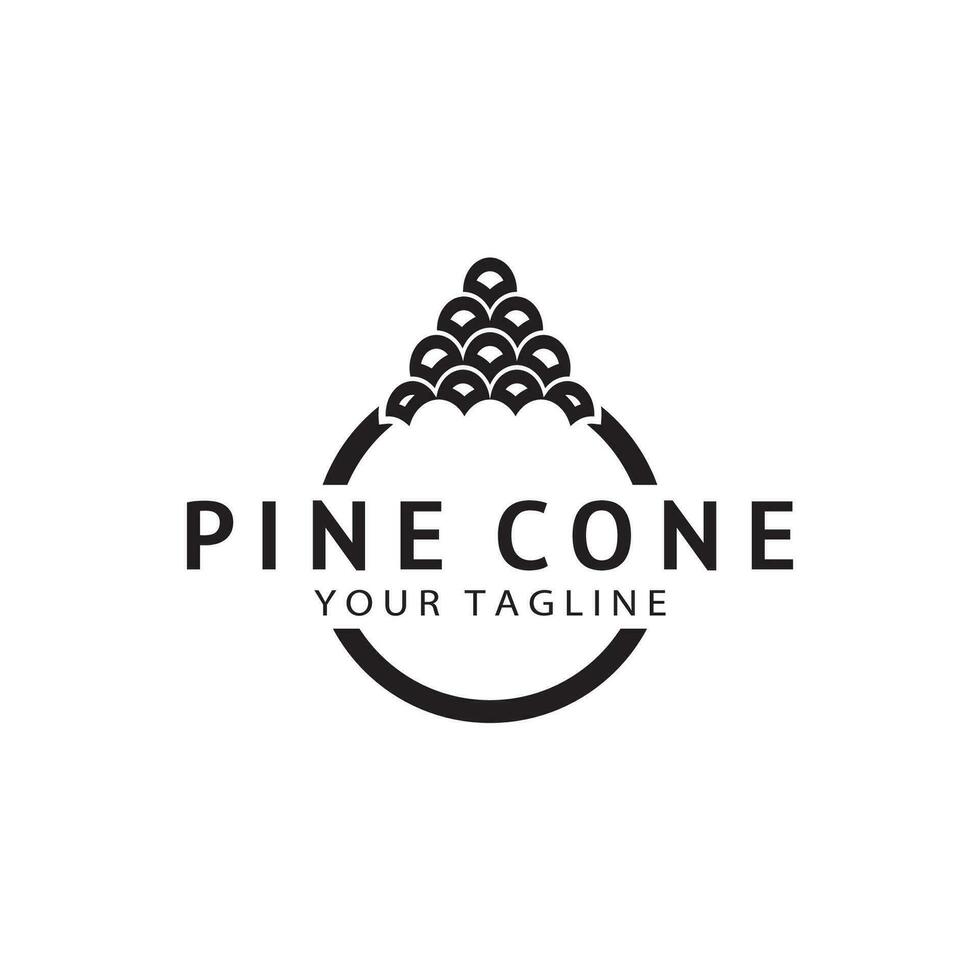 abstract simple pinecone logo design,for business,badge,emblem,pine plantation,pine wood industry,yoga,spa,vector vector