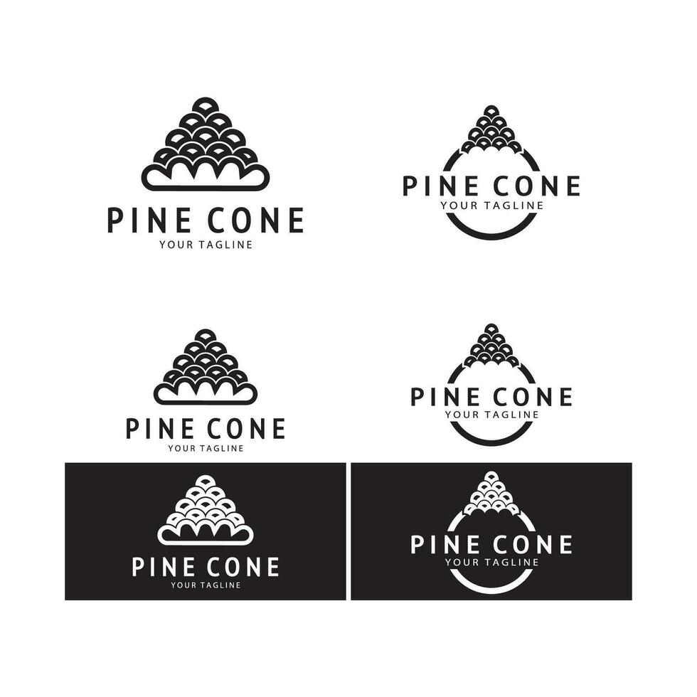 abstract simple pinecone logo design,for business,badge,emblem,pine plantation,pine wood industry,yoga,spa,vector vector