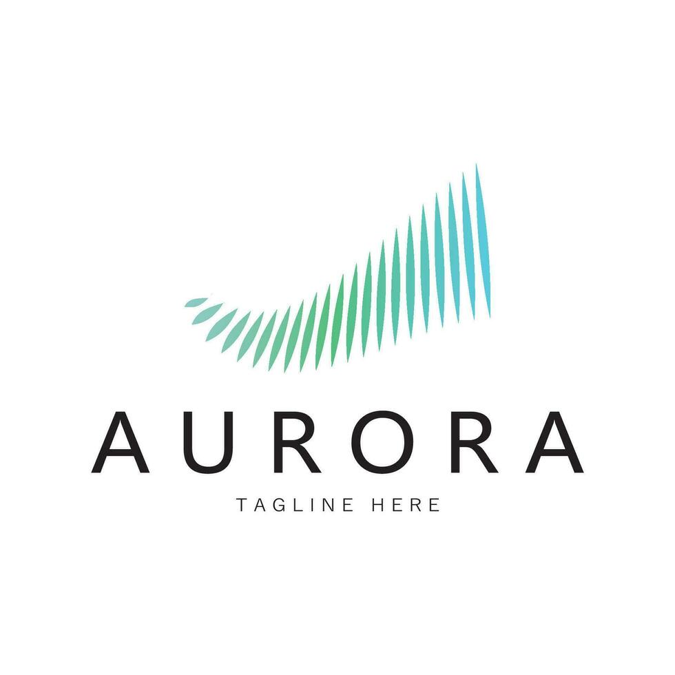 aurora logo design icon illustration vector template