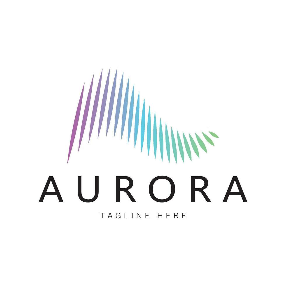 aurora logo design icon illustration vector template