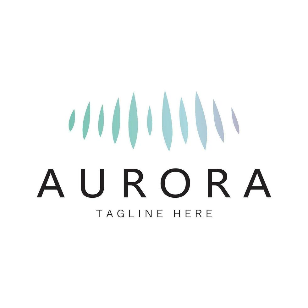 aurora logo design icon illustration vector template